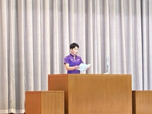 出場選手代表の挨拶です。