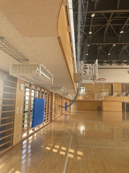 【施設設備】明照体育館にエアコンを完備。